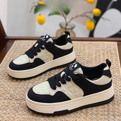 Zapatos de Plataforma Blancos de Cuero Zapatos de Mujer Primavera Nuevos Versátiles Zapatos con Plataforma Elevadora Suela Suave Zapatos Deportivos Casuales Zapatos Individuales
