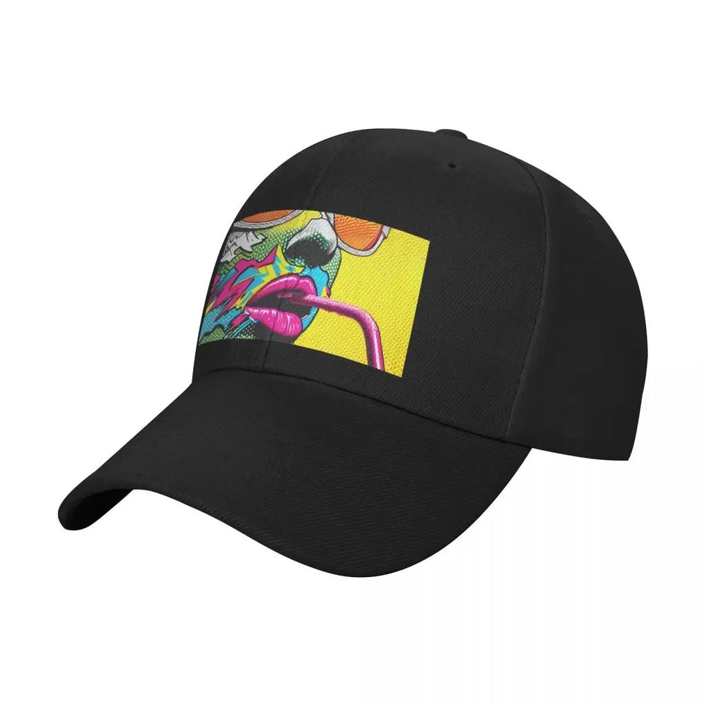Neon Nostalgia A Sip of Synthwave Baseball Cap Sunhat Bobble Hat New Hat Uv Protection Solar Hat For Girls Mens
