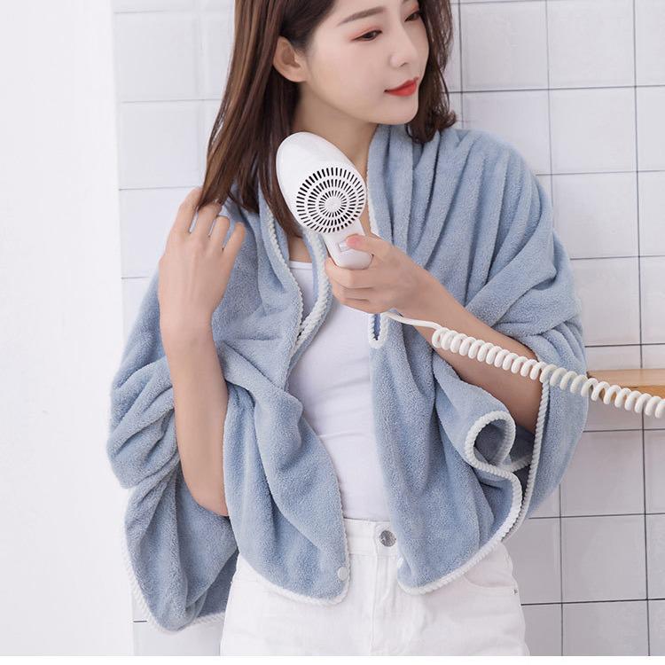 Thick Absorbent Coral Fleece Bath Skirt: Soft, Wearable, Household Bath Towel, Softer Than Cotton Bathrobe, Class A
