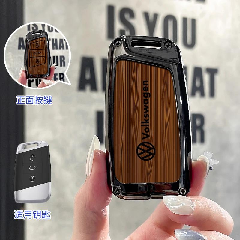 

VW GTI GOLF 2026 Hot For VW VOLKSWAGEN Weeden Pattern Car Smart Remote Key Case Cover Holder Shell for VW Volkswagen Passat CC B