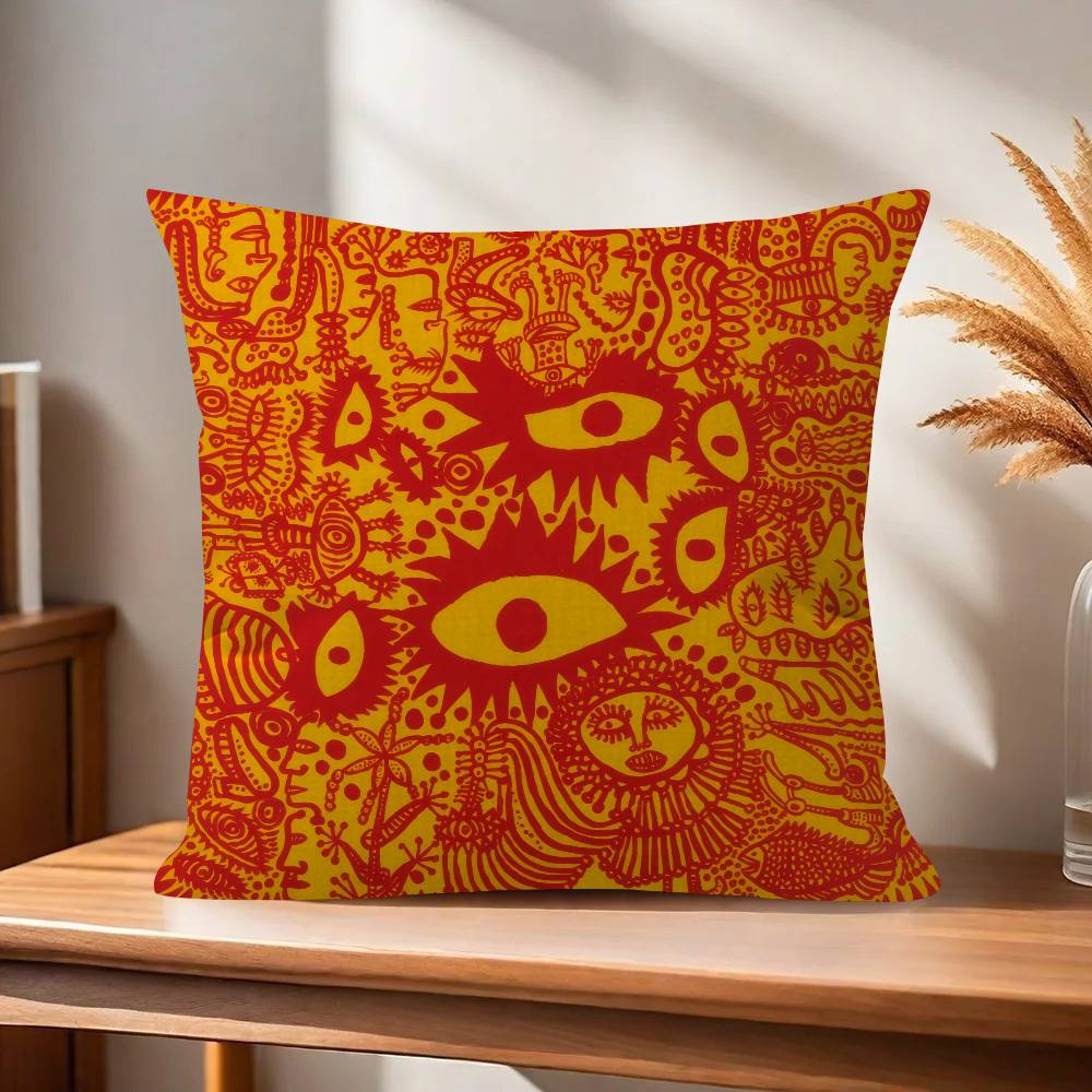 Japanese Yayoi Kusama Cushion Cover Pillowcase Upholstery Sofa Throw Pillow Home Decor Pillowcas