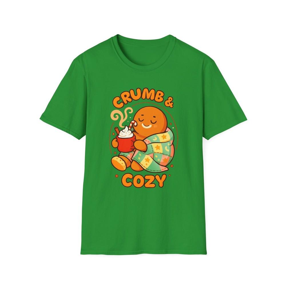 

Unisex Softstyle T-Shirt Cute Gingerbread Cookie Cocoa Cozy Holiday Christmas 3XL