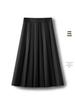 Women's High-Waisted A-Line Pleated Skirt - Spring 2025 Collection, Elegant Medium-Long Length