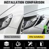 2PCS Auto Headlight Eyebrow Universal Car Lamp Cover Sticker Self-Adhesive Stripe Decal Decoration for Cars Bodys