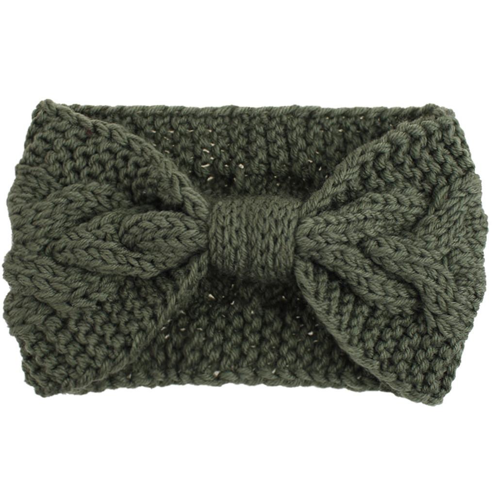 Women Fashion Keep Warm Knitting Headband Handmade Sport Hairband