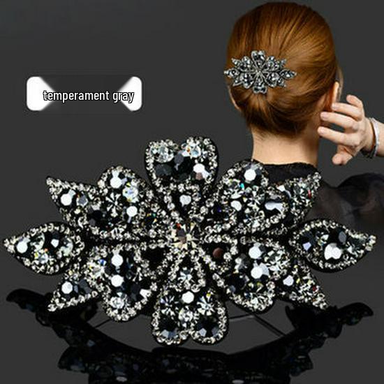 

Элегантное корейское цветочное украшение для волос со стразами для женщин, идеально для высоких причесок и пружинных заколок