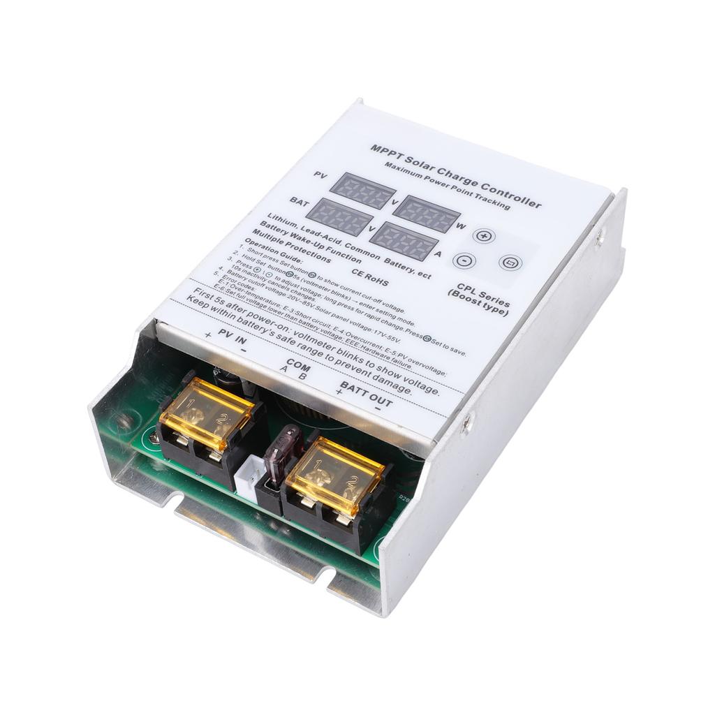 600W MPPT Solar Charge Controller Boost Regulator LED Display High Efficiency for 24V 36V 48V 60V 72V Multiple Battery Golf Cart