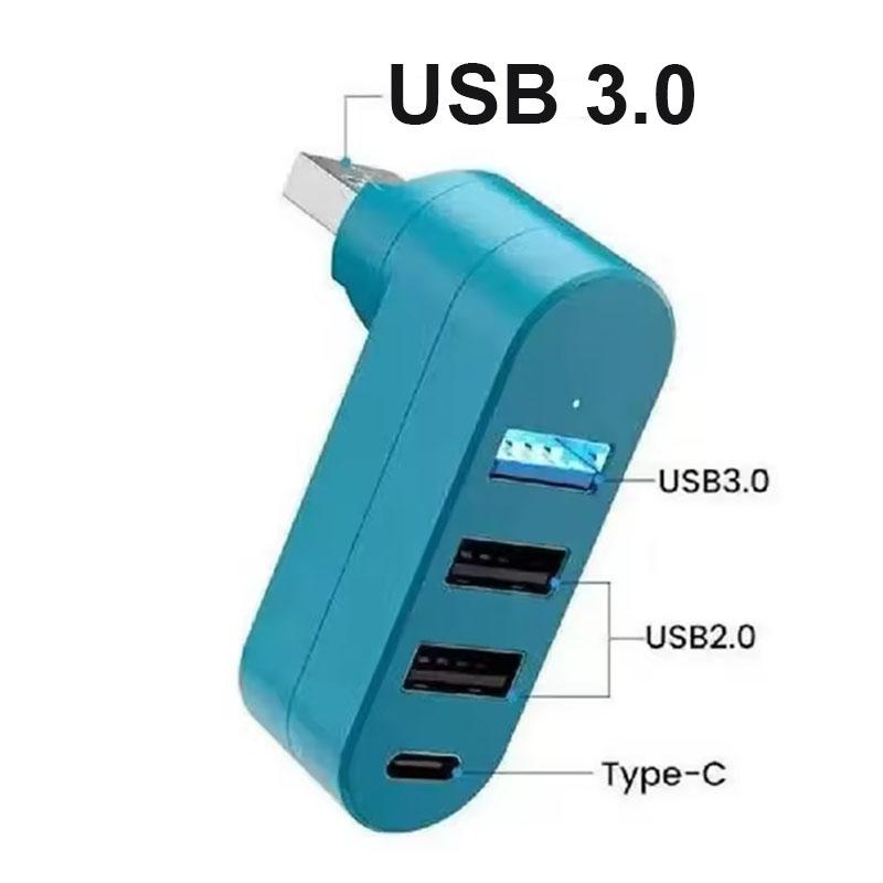 

180 Degree Rotatable HUB 4 Ports USB C Adapter USB3.0 2.0 Type C 2.0 Data Transfer Charging Docking Stations for Laptop Phone