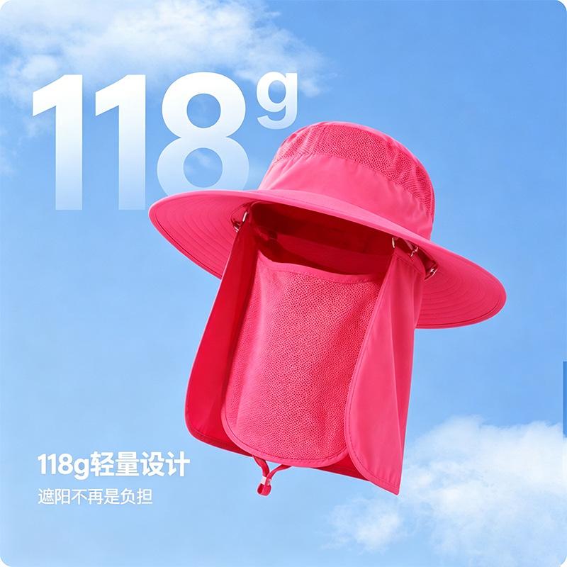 Hat Outdoor Bucket Hat Women's Summer Visor Hat Mountaineering Fishing Hat Men's Degree UV Protection Sun Protection Hat