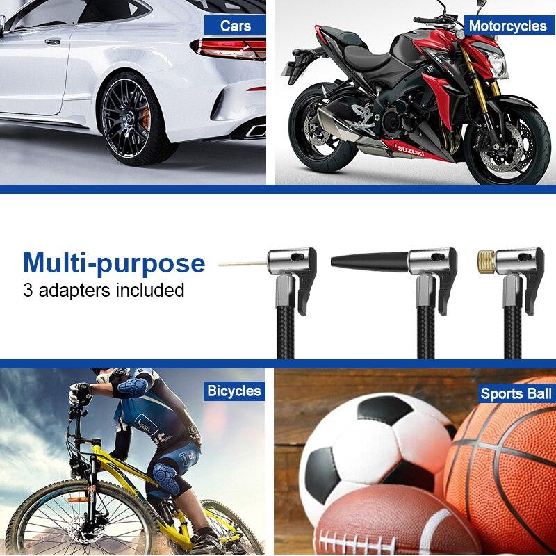 Pompă de aer pentru mașină Mini portabilă autopropulsată Pompă electrică pentru anvelope Pompă de aer Portabilă fără fir cu afișaj digital Pompă de încărcare