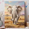 5D Round Pearl Painting Kit Majestic Elephant Pattern DIY Handmade Rhinestone Art Home Interior Decor Gift