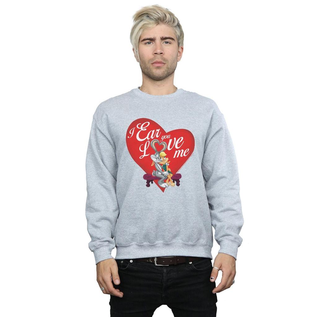 Looney Tunes Mens Bugs Bunny And Lola Valentine´s Day Love Me Sweatshirt