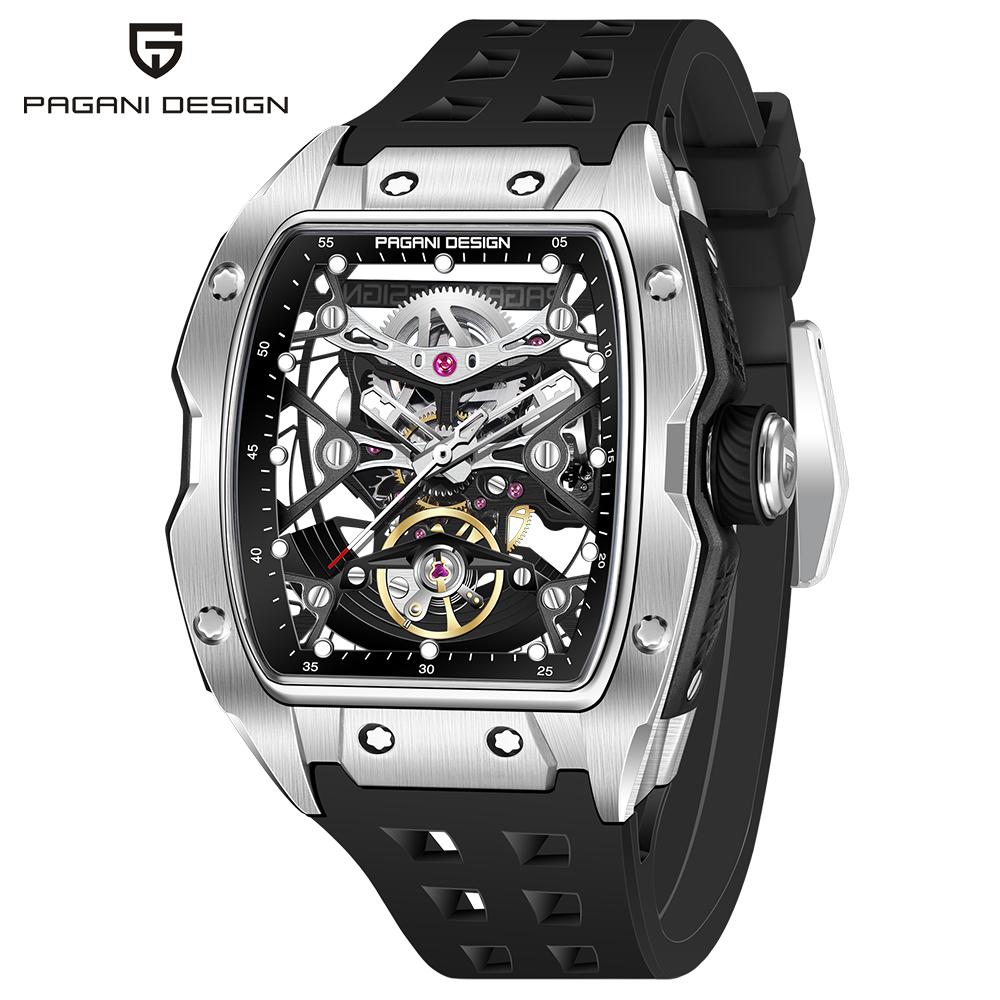 New PAGANI DESIGN 42MM Skeleton Men