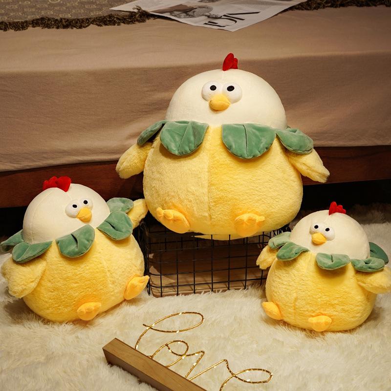 Cute Chubby Bad Man Hen Doll Plush Toy Little Cock Doll Girl Bed Sleeping Throw Pillow Rag Doll