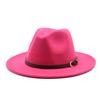 Unisex Wool Felt Fedora Hat for Men Women, Coffee Color Autumn Winter Jazz Cap, European American Fashion Top Hat