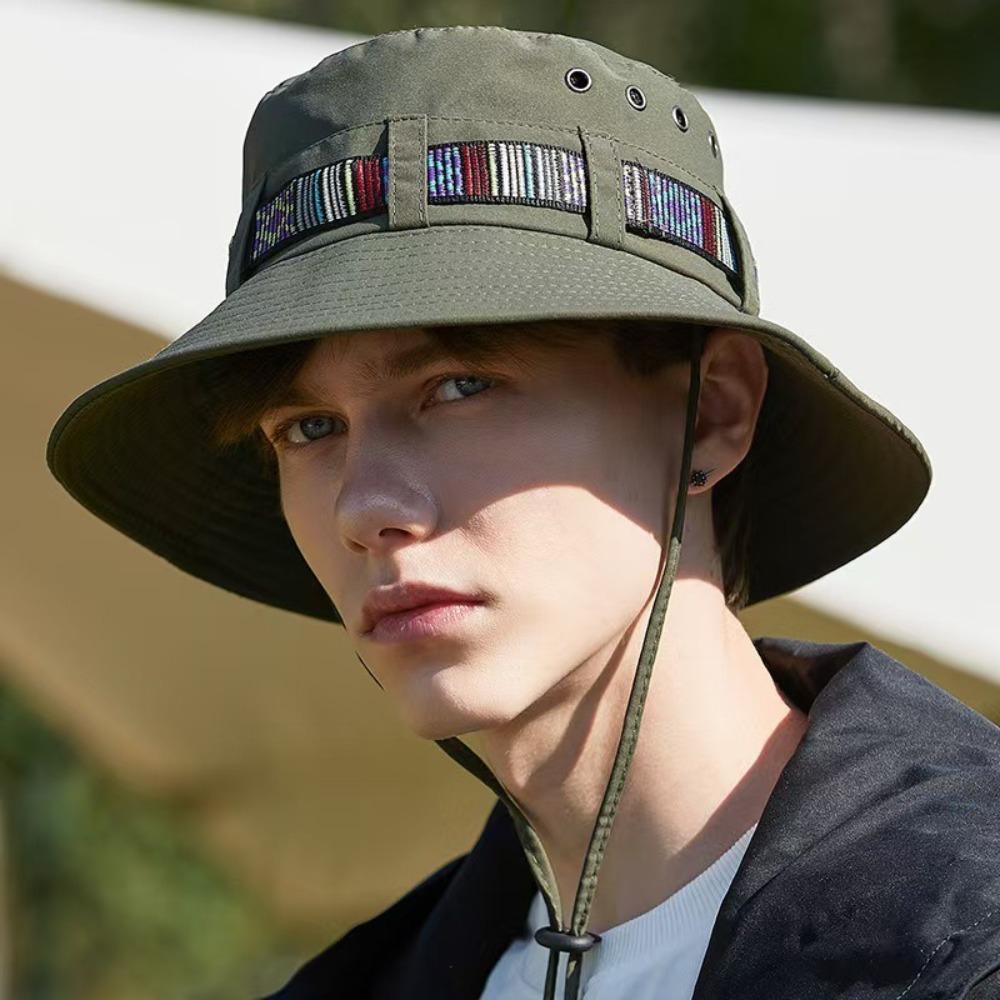 Fashion Sun Protection Sun Hats Breathable Adjustable Drawstring Bucket Hat Quick-Dry Fisherman Hats Outdoor