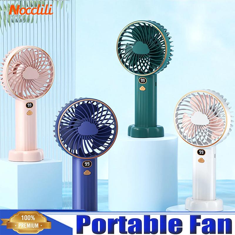 Mini Handheld Fan 3000mAh Portable Rechargeable USB 5 Speeds Strong Wind for Home Office Outdoor Travel