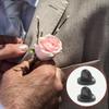 Rosenice 100 Stück Schwarze Gummi-Rückseiten-Anstecknadeln, 1,10 x 1,10 x 0,28 Zoll, Ersatz-Anstecknadeln für Uniformabzeichen, Krawattennadeln und Anstecknadeln, Perfekt