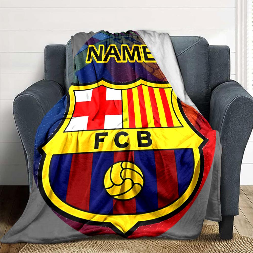 Custom Name Portsmouth FC Crest blanket for Couch & Bed, Plush Cozy Fuzzy Blanket Super Soft & Warm Blankets for Fall and Winter. 0908261