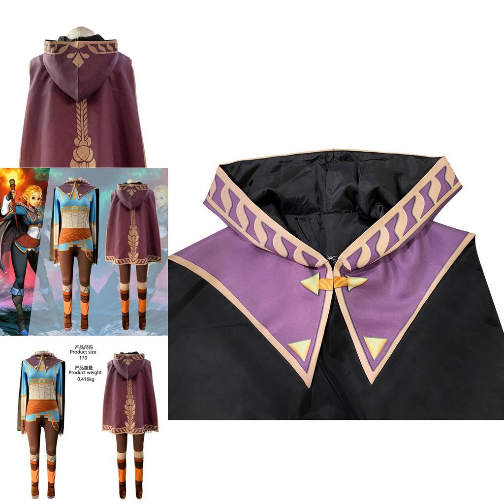 The Legend Of Zelda Breath Of The Wild Cosplay-Kostüm, Seidenkleid für Anime-Rollenspiele, inklusive spezieller Charaktere