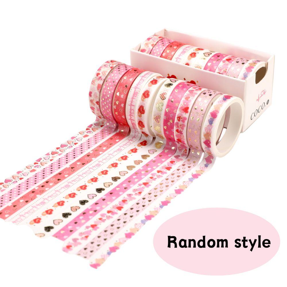 4 Rollen LOVE Papierklebeband Buntes Valentinstagsgeschenk Niedliche Tagebuchdekoration Kreativer Bürobedarf Süße DIY Schreibwaren YMY