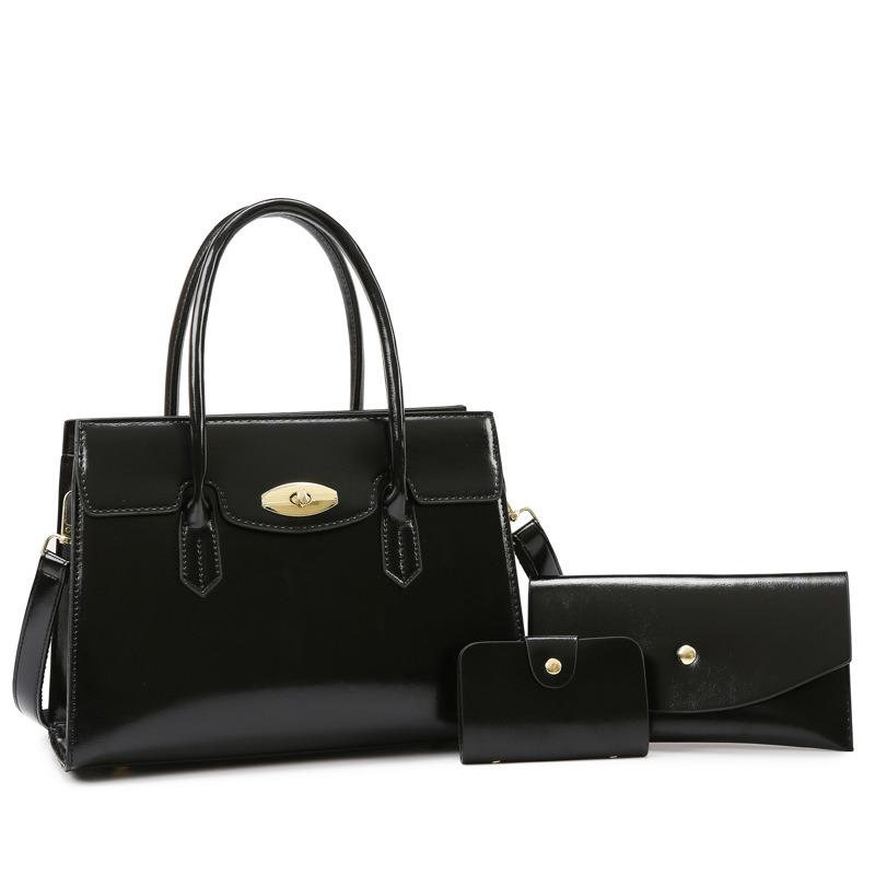 New Retro Large-capacity Women's Commuting Simple Portable Shoulder Messenger Bag Fashionable Child and Mother Bag