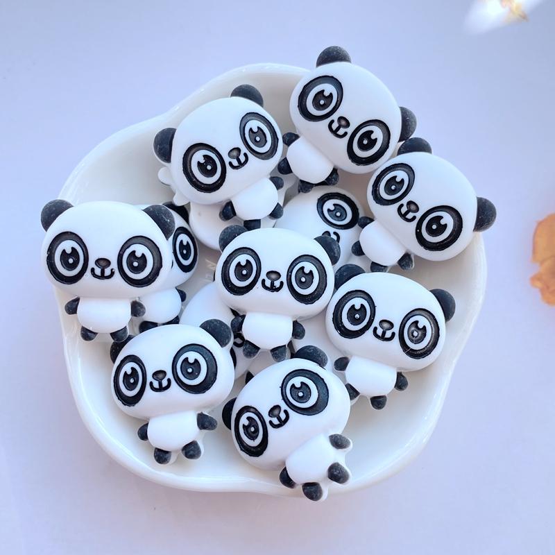 10Pcs New Cute Mini Panda Resin Series Flat Back Scrapbooking DIY Jewelry Craft Decoration Accessories