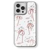 Japan and South Korea Ins Long Bow Bear Is Suitable for Apple 16/17 Mobile Phone Case iPhone14 Water Condensation 13 Electroplating 15 Sets