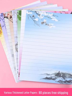 Retro Chinese-Style Love Letter Stationery Set: 16 Elegant Writing Papers for Literary Enthusiasts