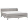 Maison Exclusive - Sommier à lattes de lit avec matelas Gris clair 160x200cm Tissu