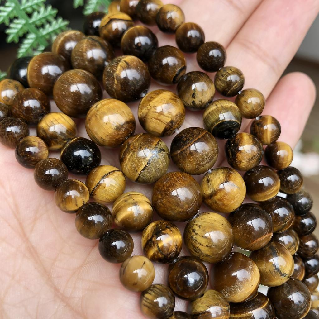 Natural Yellow Tiger Eye Stone Beads Round Loose Spacer Beads For Jewelry Making Diy Bracelet Necklace 4/6/8/10/12mm 15inch