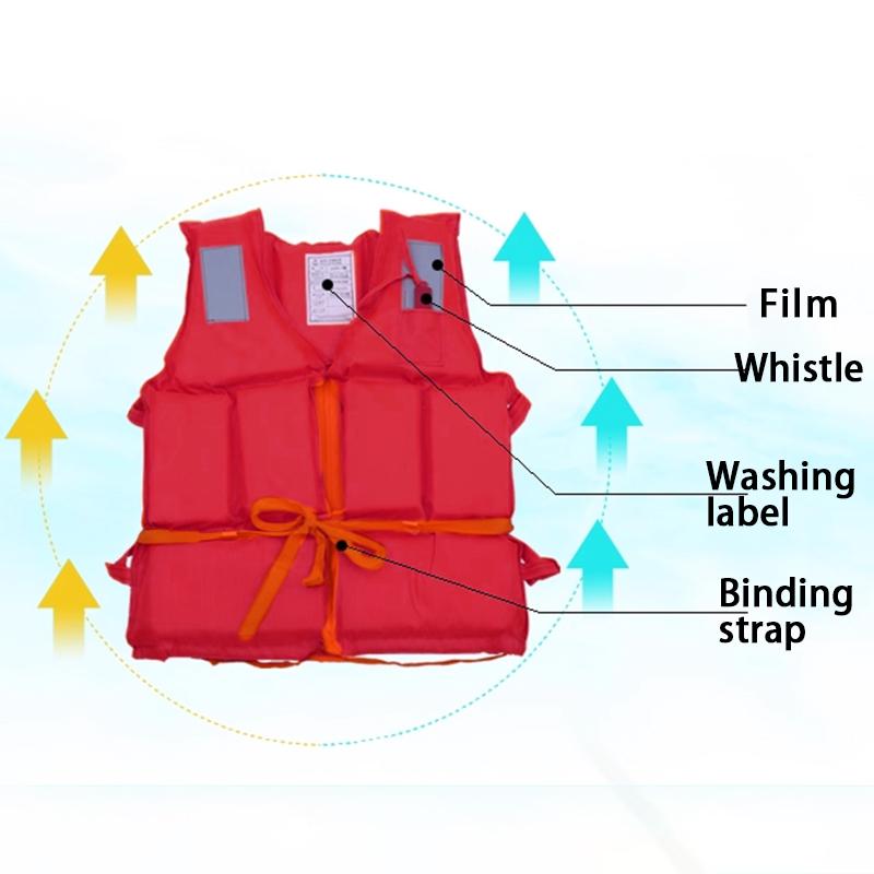 High Buoyancy Life Vest Adult Foam Oxford Cloth Boat Vest Outdoor Rafting Red Life Vest