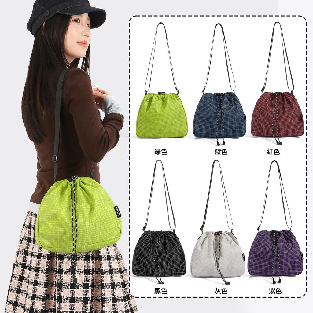 Kordelzug Mode Kleine Tasche Umhängetasche Damen Pendler Lässig Leichte Schulter Mama Beuteltasche