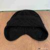 Korean Rabbit Fur Knitted Ear Protection Bomber Hat Women Autumn Winter Warm Face Small Flying Hat Big Size Wool Beanie Cap