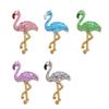 Bunter Öltropfen Flamingo Anhänger Schmuckherstellung Zubehör Edelstahl Charme für Halskette Armband Basteln