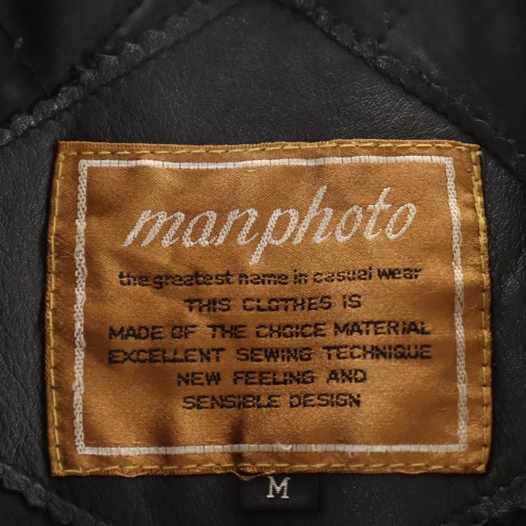 MANPHOTO Leather Jacket M Black Men's Used