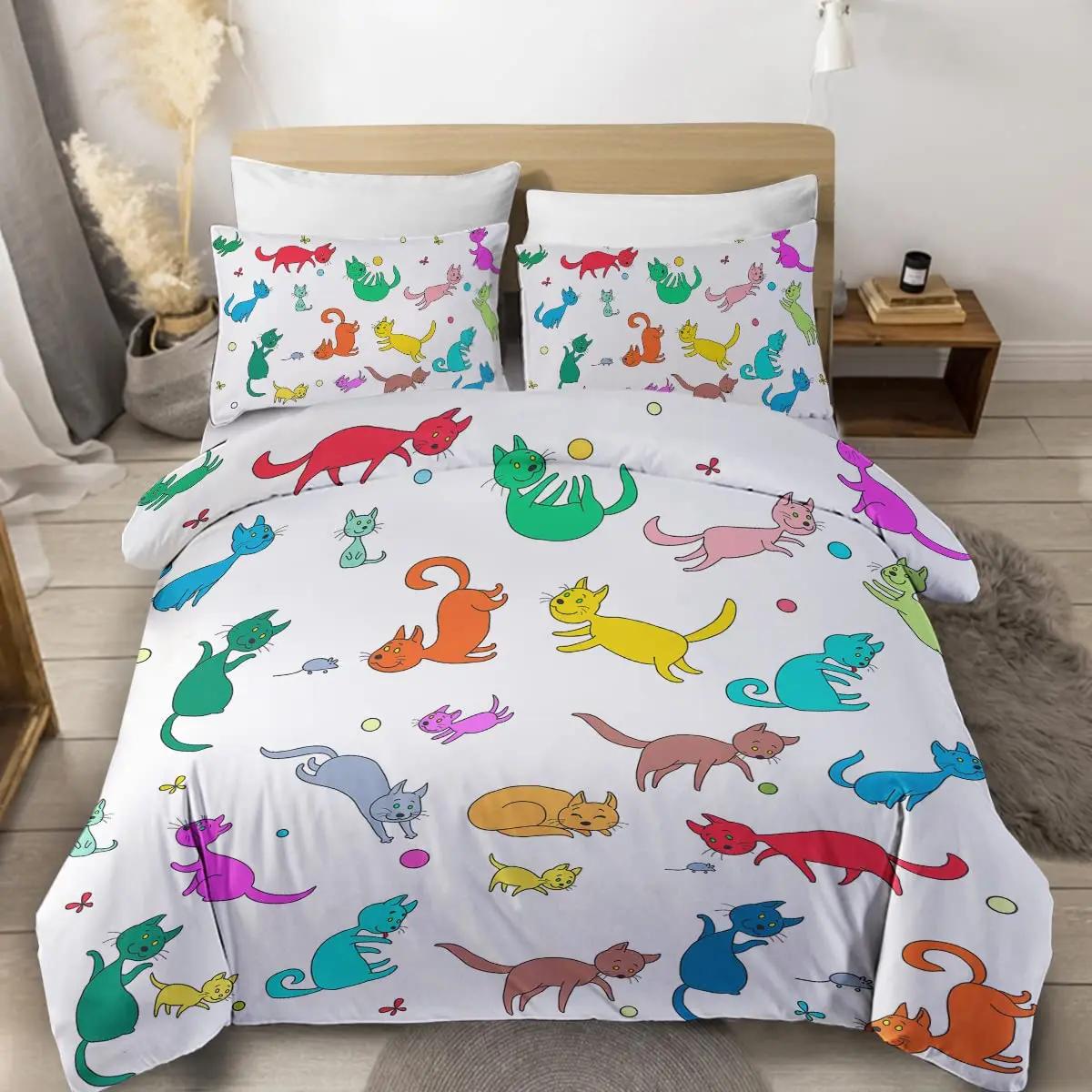 

Comforter Witch Black Cat Fullcat Sitting On Moon Bedding Set Vintage Gothic Animals Cat Comforter 2/3Pcs Bed Sets Comforter (quilt)-EU Single(135*200cm)3pcs