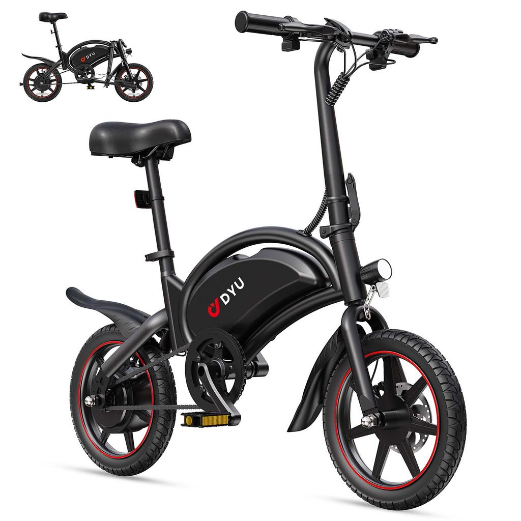 DYU D3S Pedal-Assist Electric Bike, 250W Motor, 36V 10Ah Battery
