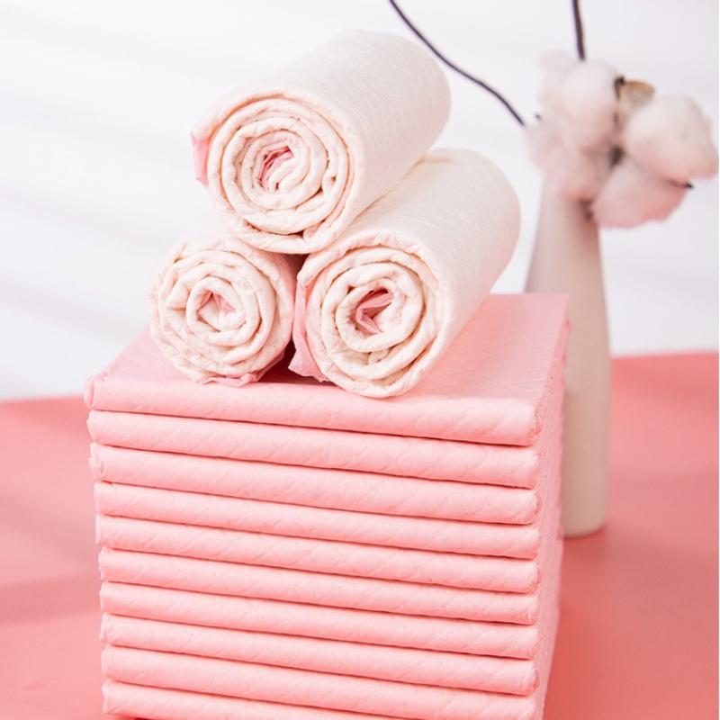 

Pink Thicken Dog Urine Pad Water Absorbing Sanitary Mat Disposable Puppy Training Pee Pads Quick Dry Surface Mat Clean Cushion Cat Production Mattress 60x90cm 25pcs рожевий