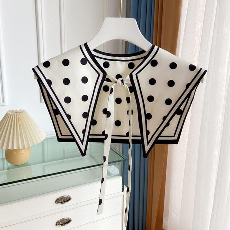 Perfect Match Printed Shawl Fake Collar Women Detachable Collars Big Lapel False Collar Shirt Thin Shawl Kragen Sahte Yaka Kraagje Nep Dames