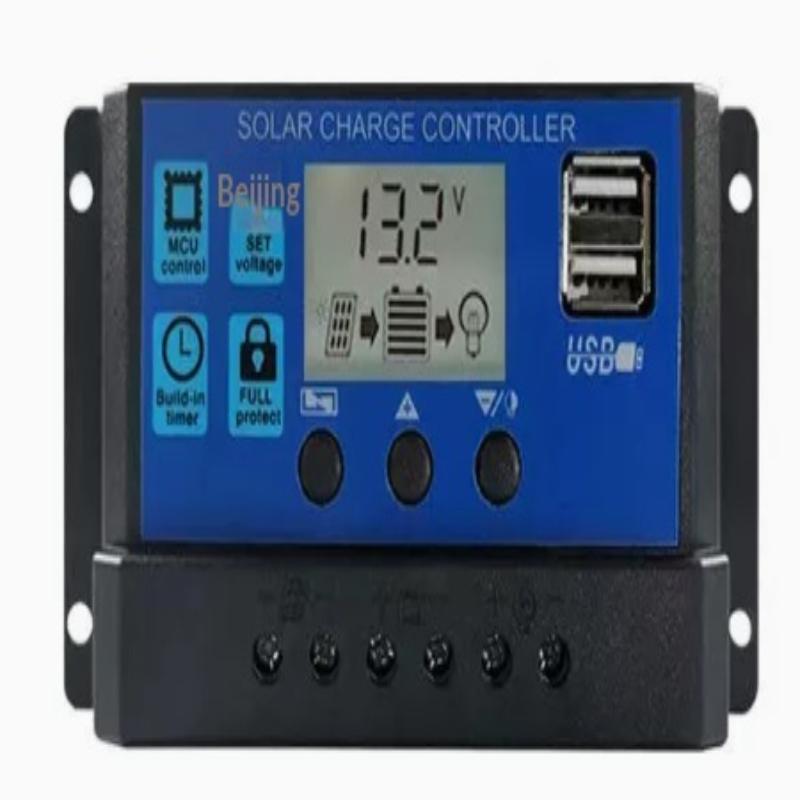 

10/20/30/60A Pwm 12V/24V Solar Panel Regulator Charge Controller Battery Charger Lcd 1