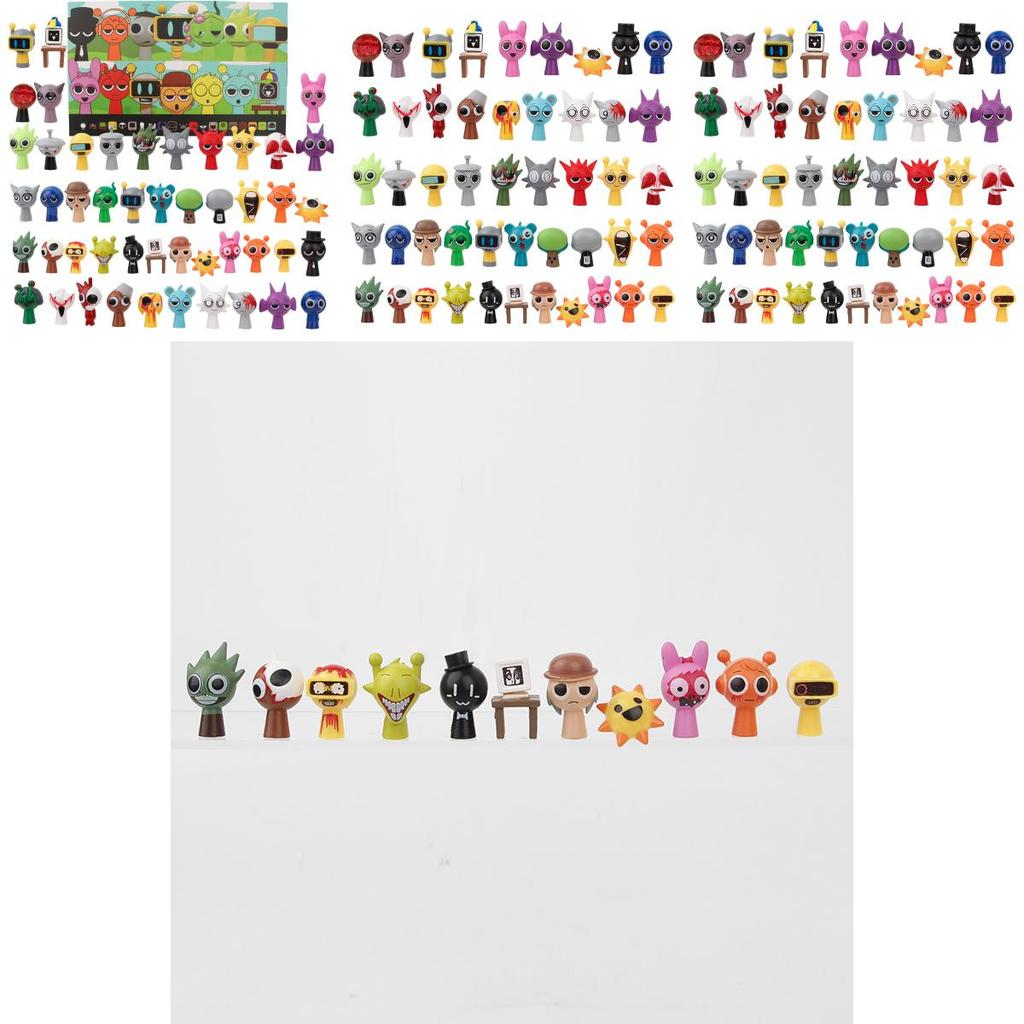 Figuritas Sprunki Box de Material PVC para Niños Coleccionables de Exhibición