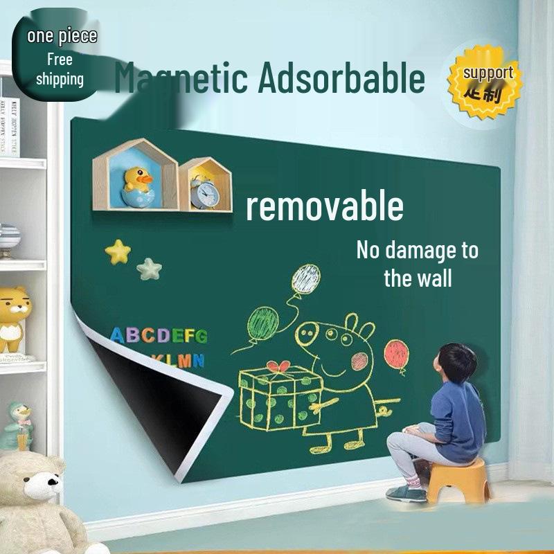 Magnetic Erasable Whiteboard Wall Sticker - Self-Adhesive & Removable, No Wall Damage