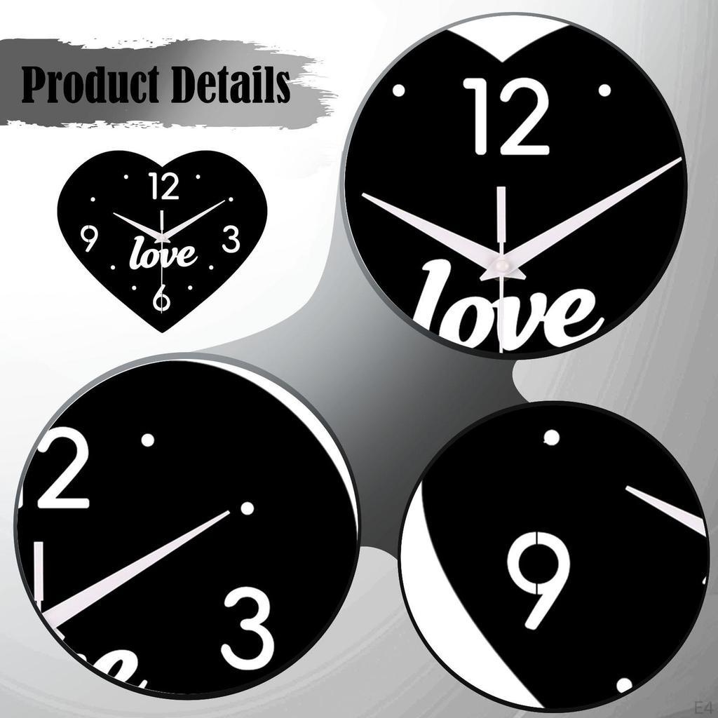 Wall Clock, Creative Decorative Clock for Bedroom, Living Room And Kitchen, Designed Made of