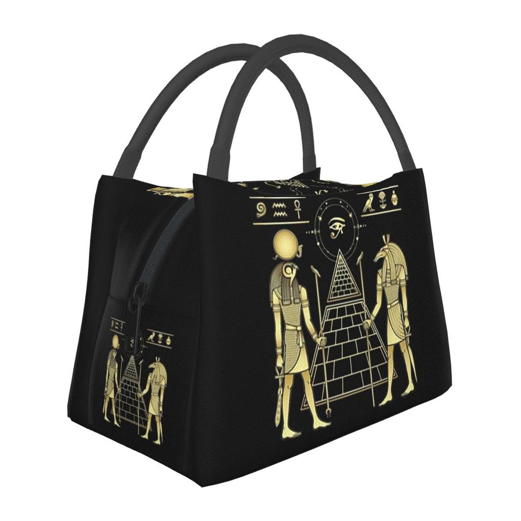 Egyptian God Ra And Seth Insulated Lunch Bag for School Bento Storage Food Boxes Container Cooler Thermal Lunch Box Tote