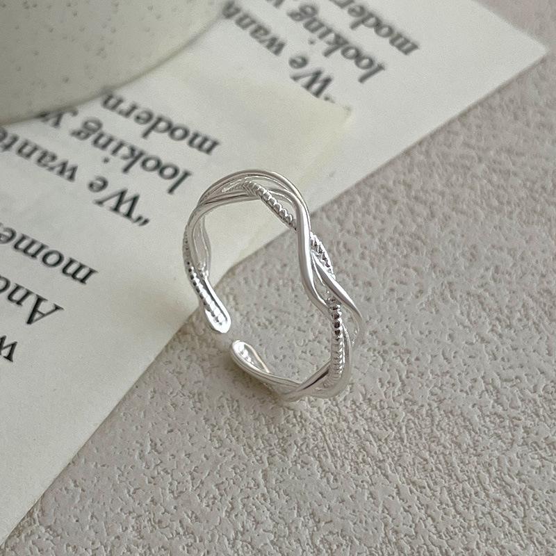Trendy Geometric Lines Adjustable Women s Open Ring Adjustable Open