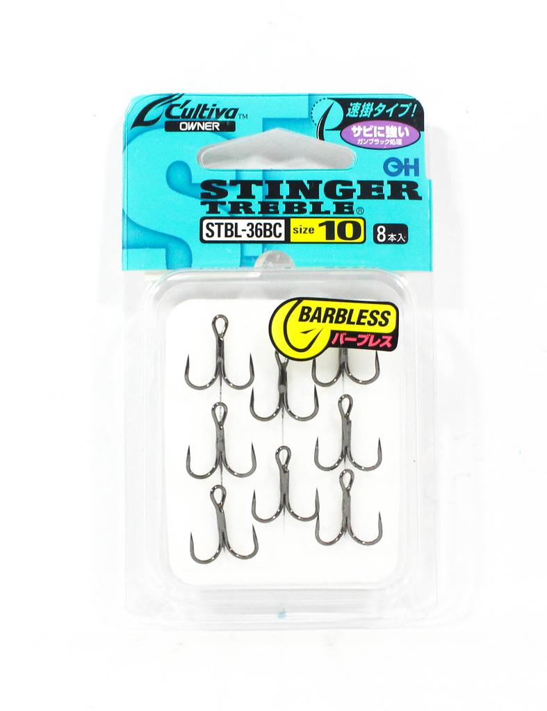 Owner STBL-36 BC Treble Hook Black Size 10 (9223)