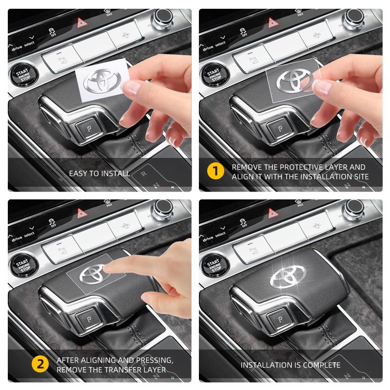 Car styling 3D Metal Car Interior Decoration Sticker Badges For Toyota Prius NHW20 ZVW30 ZVW40 ZVW50
