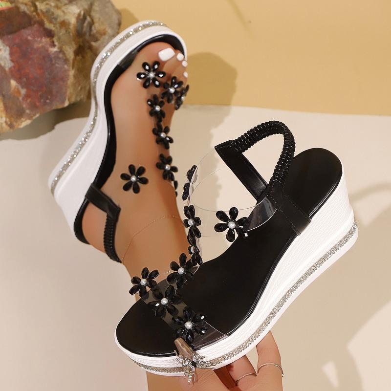 Thick-soled Sandals, Beach Shoes, Women's Plus-size Wedge Heels, New and Fashionable Styles