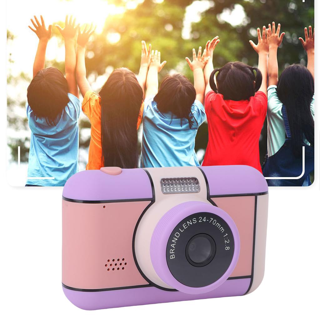 Kids Camera 2.4 Inch Screen Double Lens 48MP HD Digital Camera with Flash Filters for Toy Present